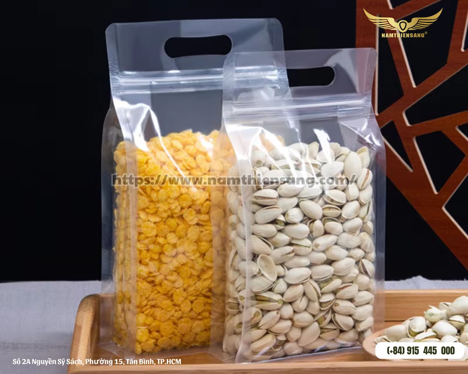 Túi zipper khóa kéo trong suốt